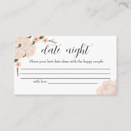 Tarjeta De Recepción Elegantes ideas nocturnas de citas florales rosada