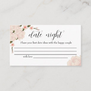 Tarjeta De Recepción Elegantes ideas nocturnas de citas florales rosada