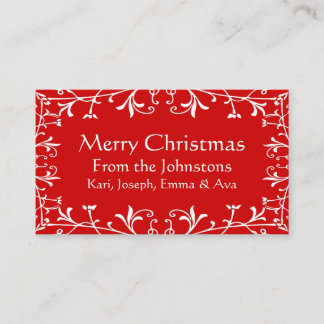 Tarjeta De Recepción Elegantes insertos tradicionales de regalo navideñ