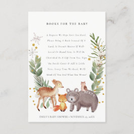 Tarjeta De Recepción Elegantes libros de animales de bosque para Baby S