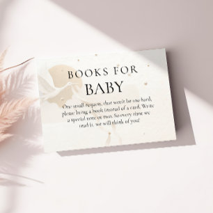 Tarjeta De Recepción Elegantes Libros de Cigüeña Neutros para Bebé