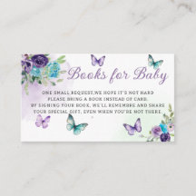 Elegantes libros de mariposa floral para Baby Show