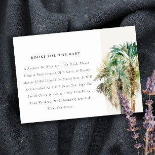 Tarjeta De Recepción Elegantes Libros De Palmeras Tropicales Para Baby 