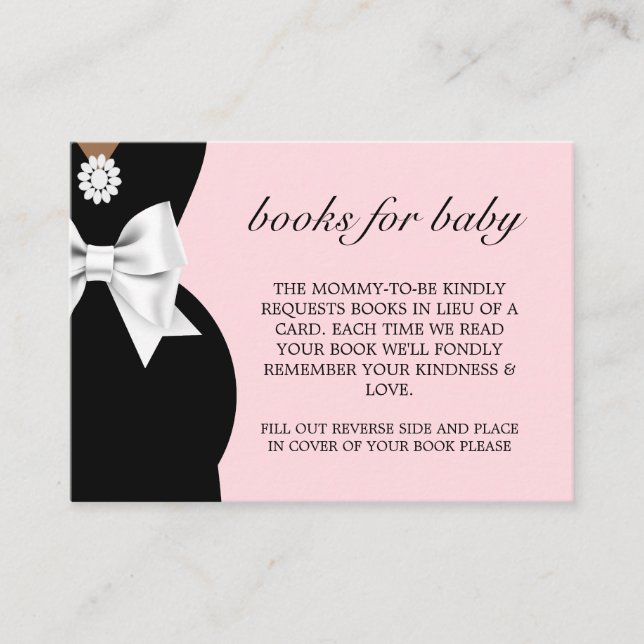 Tarjeta De Recepción Elegantes Libros de Tiffany Rosa Étnico para Baby  (Anverso)