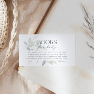 Tarjeta De Recepción Elegantes libros de vegetación para bebé