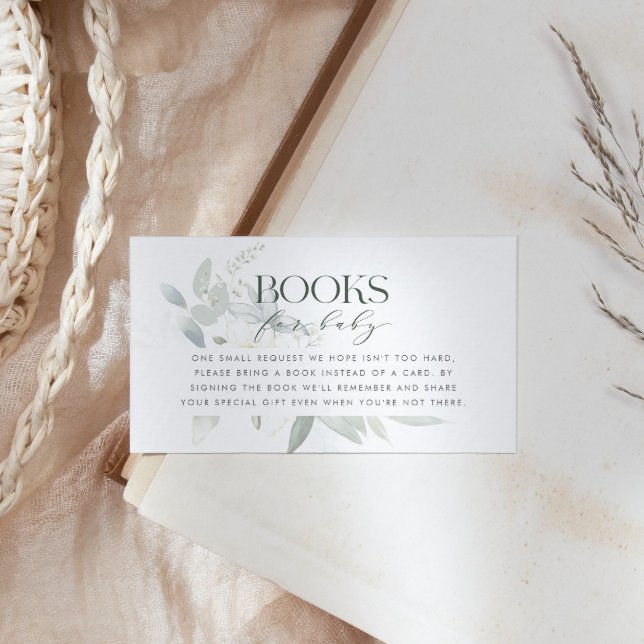 Tarjeta De Recepción Elegantes libros de vegetación para bebé (Subido por el creador)