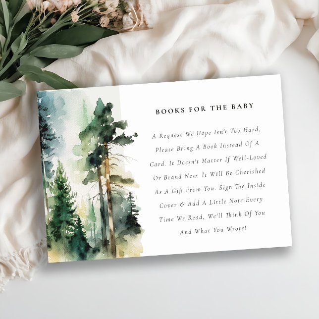 Tarjeta De Recepción Elegantes Libros Forestales De Bosques De Bosques  (Subido por el creador)