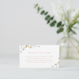 Tarjeta De Recepción Elegantes libros rústicos de flores silvestres par