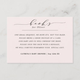 Tarjeta De Recepción Elegantes libros sencillos de Rubor rosados para s