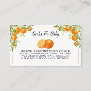 Tarjeta De Recepción Elegantes naranjas acuarelas y libros de flores pa