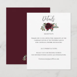 Tarjeta De Recepción Elegantes Navidades Boda de Invierno