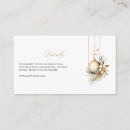 Tarjeta De Recepción Elegantes Navidades Floral Winter Details