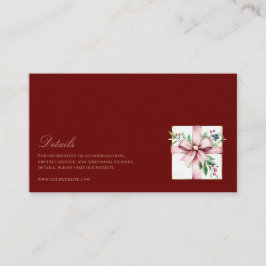 Tarjeta De Recepción Elegantes Navidades rojos decoran detalles Bodas