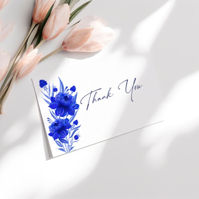 Tarjeta De Recepción Elegantes tonos azules Boda Gracias (Subido por el creador)