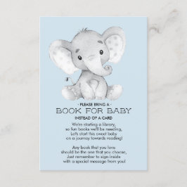Tarjeta De Recepción Elephant Baby Shower Book for Baby Card