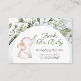 Tarjeta De Recepción Elephant Blue Boy Green Books For Baby