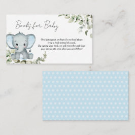 Tarjeta De Recepción Elephant Boy Baby Shower Books para el bebé
