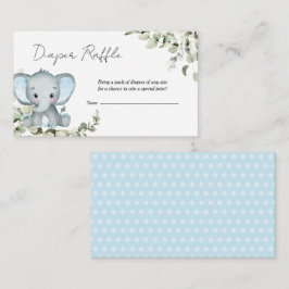 Tarjeta De Recepción Elephant Boy Baby Shower Diaper Raffle