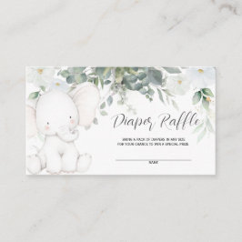 Tarjeta De Recepción Elephant Diaper Raffle Card