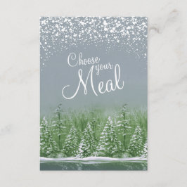 Tarjeta De Recepción Elige tus Navidades de la comida árboles grises de