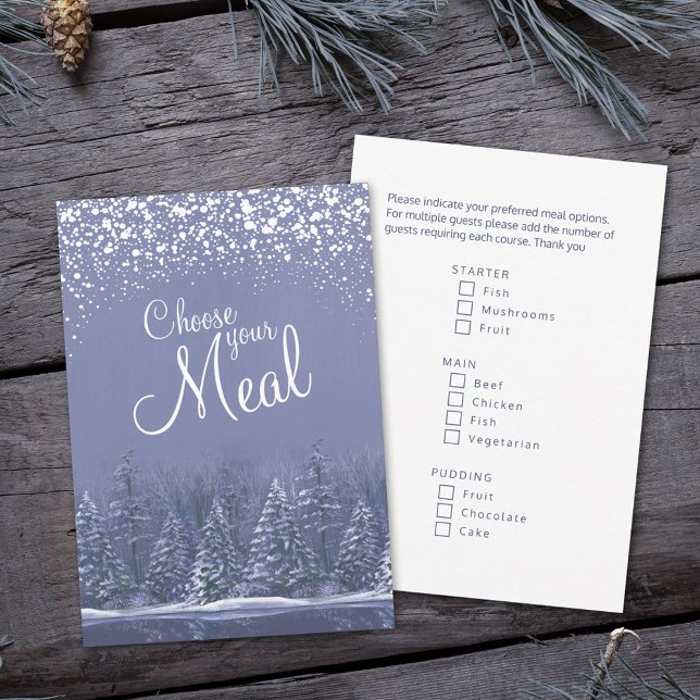 Tarjeta De Recepción Elija sus Navidades de comida junto al lago árbole (Subido por el creador)