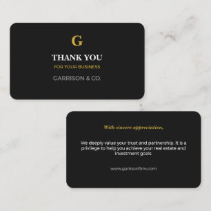 Tarjeta De Recepción Élite Ejecutivo Agradecimiento Corporativo Oro Neg