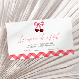 Tarjeta De Recepción Ella es la cereza en la cima del pañal Baby Shower