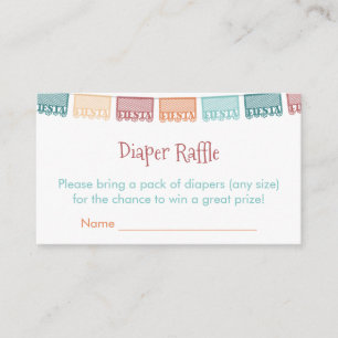 Tarjeta De Recepción Ella-Esta Fiesta Mexicana Baby Shower Diaper Raffl