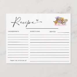 TARJETA DE RECEPCIÓN ELLA ESTÁ FRESCA DE LA RECETA FLORAL DEL MERCADO