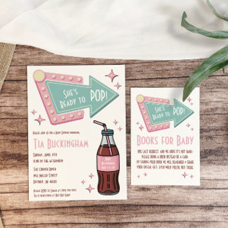Tarjeta De Recepción ¡Ella está lista para POP! Restaurante, Rifa de Pa