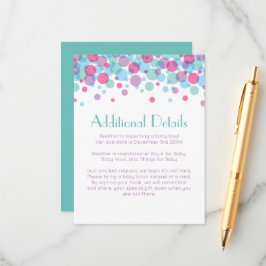 Tarjeta De Recepción Ella está lista para usar puntos de polka Baby Sho