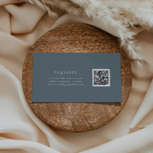 Tarjeta De Recepción EMELIA Registro de regalo de código QR azul oscuro