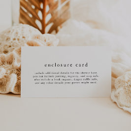 Tarjeta De Recepción EMELIA Único Boho Blanco Negro Simple Baby Shower