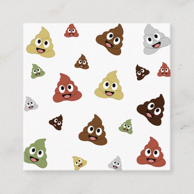 Tarjeta De Recepción Emoji Cute Poop ideas divertidas de regalo (Anverso)