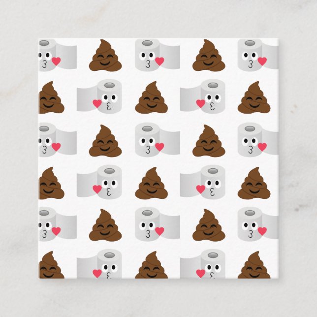 Tarjeta De Recepción emoji de caca y papel higiénico (Anverso)