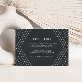 Tarjeta de recepción Empire Wedding | Carbón