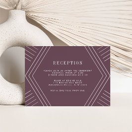 Tarjeta de recepción Empire Wedding | Planta de hu