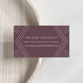 Tarjeta De Recepción Empire Wedding Website Cards | Eggplant