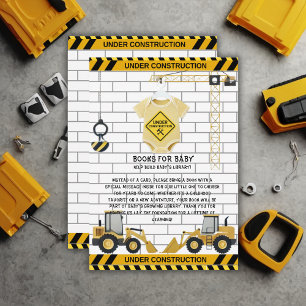 Tarjeta De Recepción En construcción Baby Shower de ropa de bebé