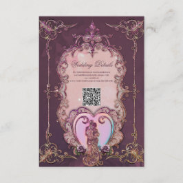 Tarjeta De Recepción En el abrazo del corazón.