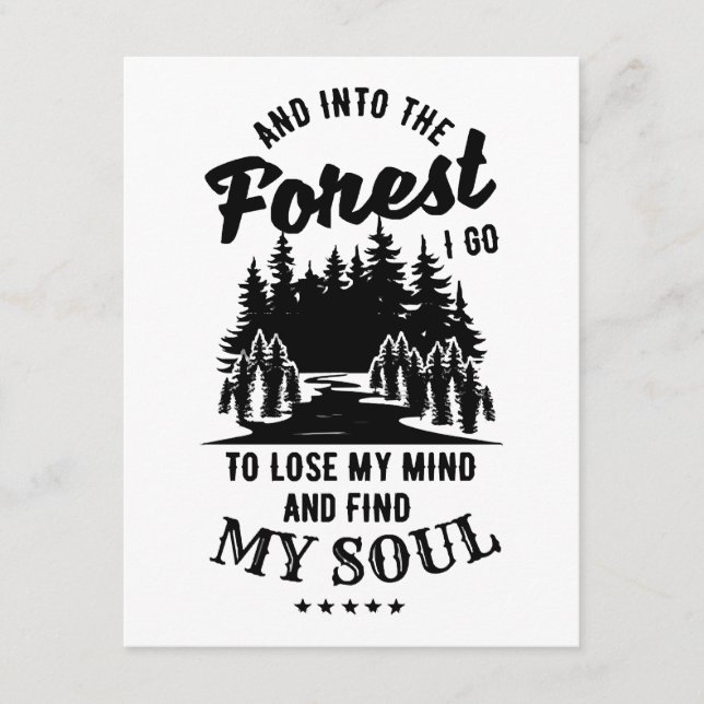 Tarjeta De Recepción En el bosque voy (Anverso)