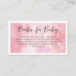 Tarjeta De Recepción En los libros de color rosa de la nube 9 para Baby