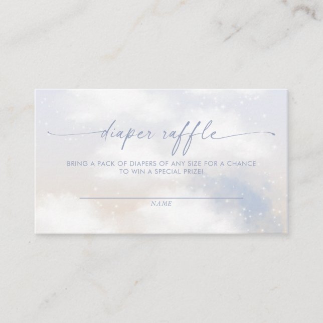 Tarjeta De Recepción En Nueve Nubes Dreamy Diaper Raffle (Anverso)