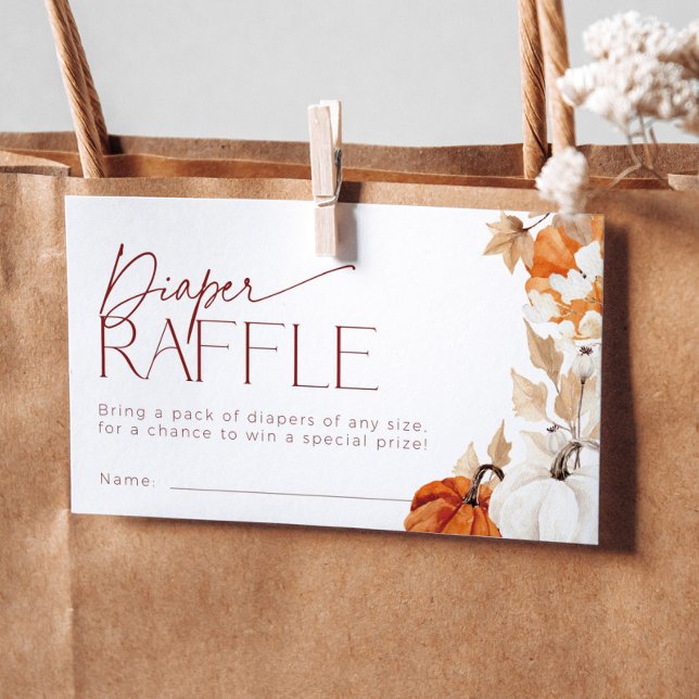 Tarjeta De Recepción Enamorándose de Baby Shower Diaper Raffle Ticket (Subido por el creador)