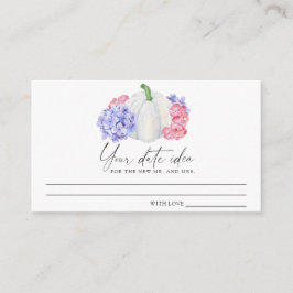 Tarjeta De Recepción Enamorarse - Ideas para una noche de cita \ Tarro 