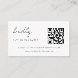Tarjeta De Recepción Enc del sitio web del Boda RSVP del código QR del 