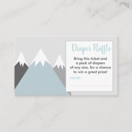 Tarjeta De Recepción Encaje rústico para rifa de nevado de montaña