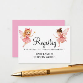 Tarjeta De Recepción Encantador registro de regalos de Baby Shower de F