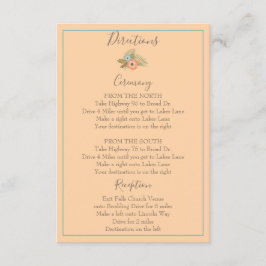 Tarjeta De Recepción Encantadoras direcciones florales