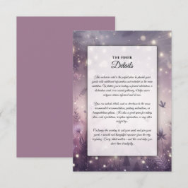 Tarjeta De Recepción Encantamiento estrellado en flor